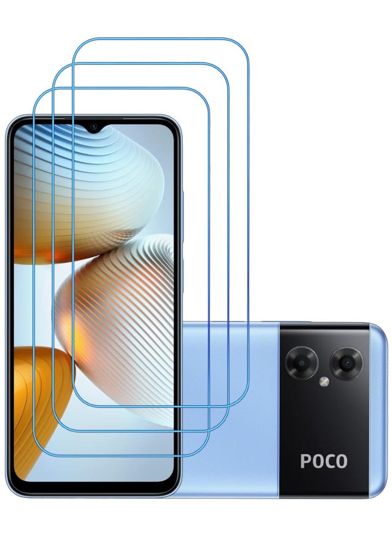 ACLIX 3 Pieces Antistatic ESD Dustproof Premium Quality High Definition Clear Tempered Glass Screen Protector Designed For Xiaomi Poco M4 5G - Image 1