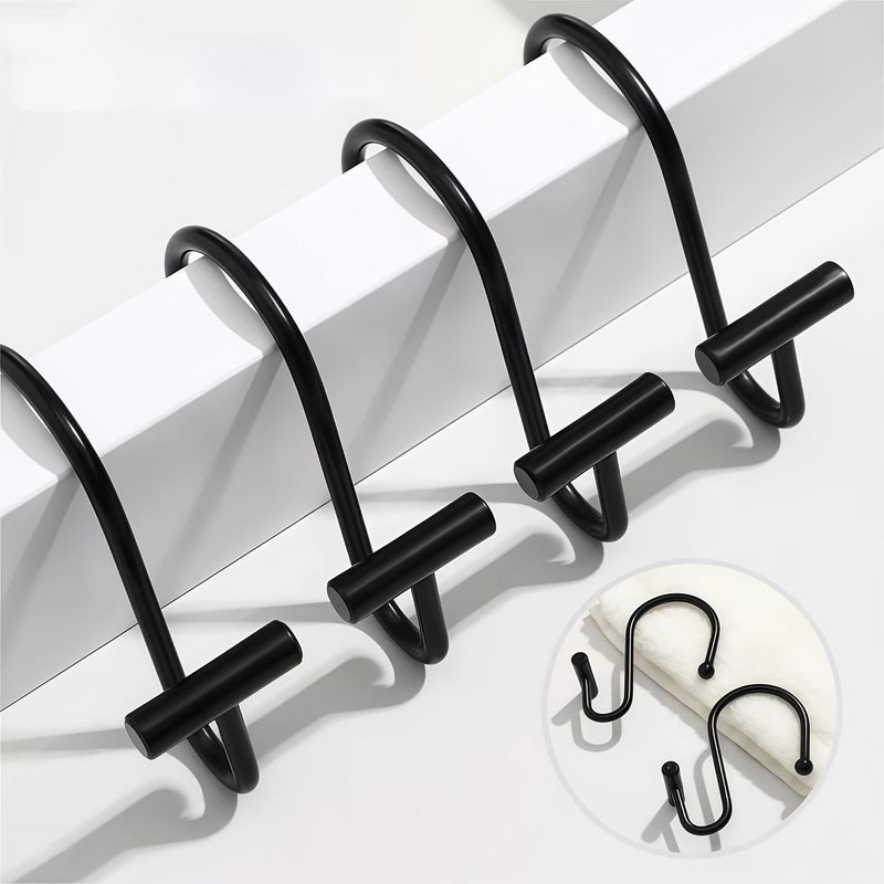 2Pcs Golden S Shaped Hooks No Installation Heavy Duty Rust Resistant - Image 2
