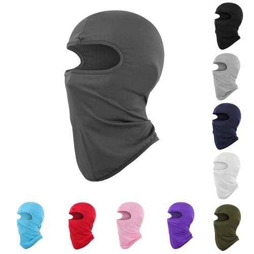 Pukavt Kids Balaclava Ski Mask for Boys and Girls, UV Protection Windproof Scarf for Winter Snowboard Cycling Dark Gray - Image 1