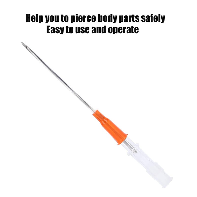 woobles Piercing Needles 50Pcs/Box, Catheter Piercing Needles for Body Ear Navel Nose Lip Nipple, Stainless Steel Body Piercing Tools, 14G, 16G, 18G and 20G(14G) - Image 2