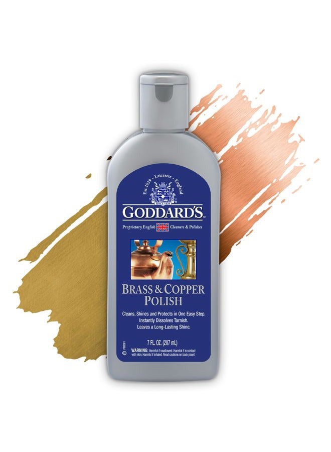 GODDARD'S Copper & Brass Polish, Copper Cleaner & Brass Cleaner for Long-Lasting Shine, Metal Polish for Pewter, Chrome & More, Metal Polishing Compound (7oz) - Image 1