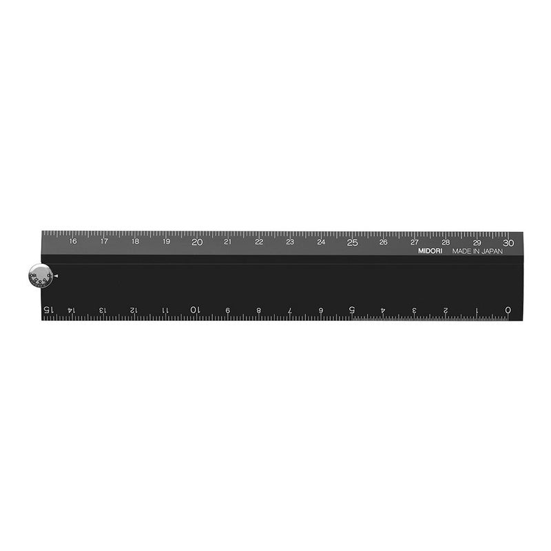 Designphil Midori Multi Aluminium Ruler 30cm Black (42254006) - Image 2