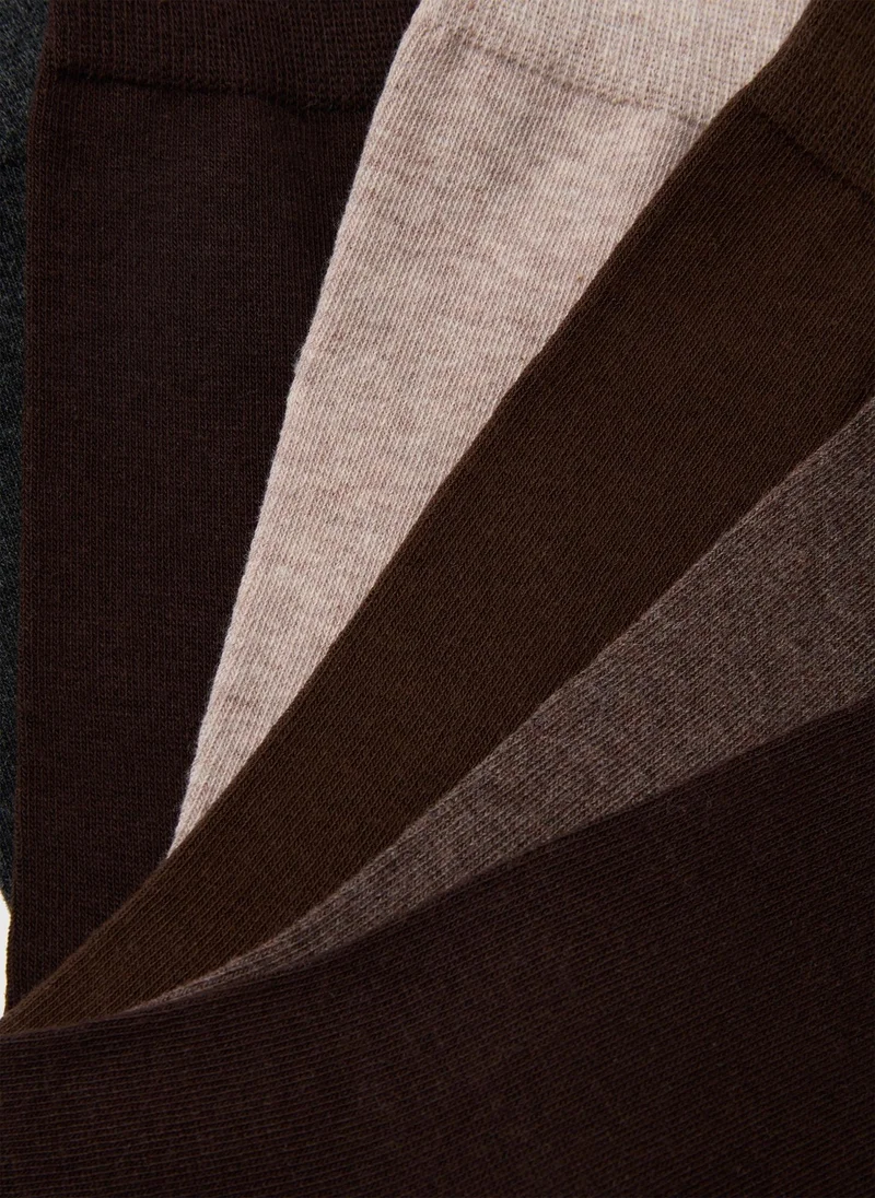Matalan 7 Pack Brown Plain Socks