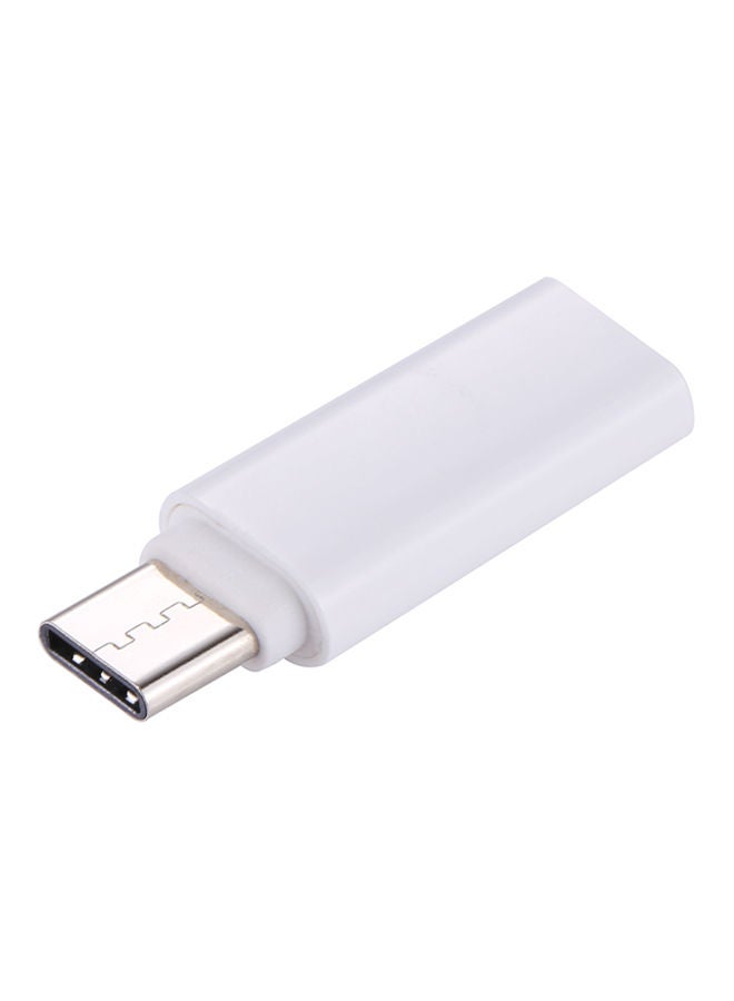 NIBEMINENT 3.5mm Female Audio To Type-C Male Adapter White - Image 1
