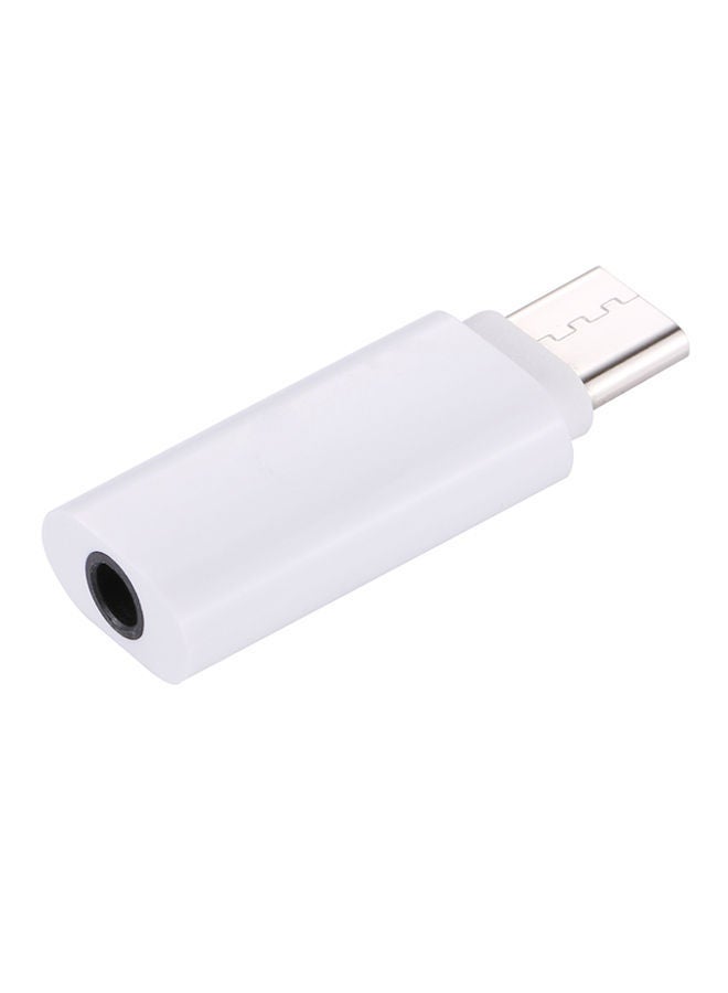 NIBEMINENT 3.5mm Female Audio To Type-C Male Adapter White - Image 2