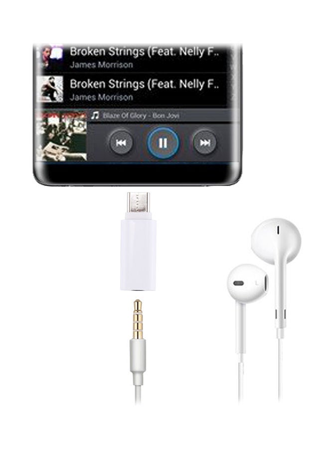 NIBEMINENT 3.5mm Female Audio To Type-C Male Adapter White - Image 3