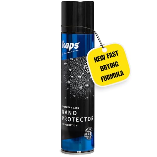 Kaps Nano Protector – 13.52 fl oz – Shoe & Boot Waterproofer for Leather, Suede, Nubuck, Textile & Canvas – Water Repellen - Image 1
