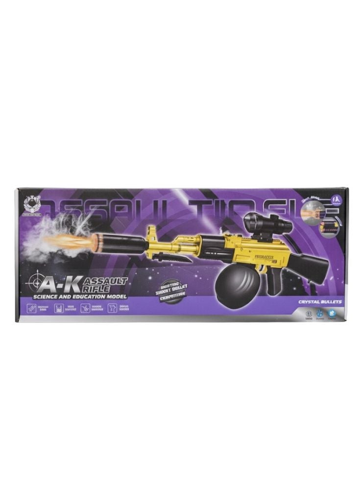 بريميم بندقية لعبة على طراز إيه كيه مزودة برصاصة كريستالية – بندقية هجومية للأطفال مع منظار وتصميم واقعي - Image 1