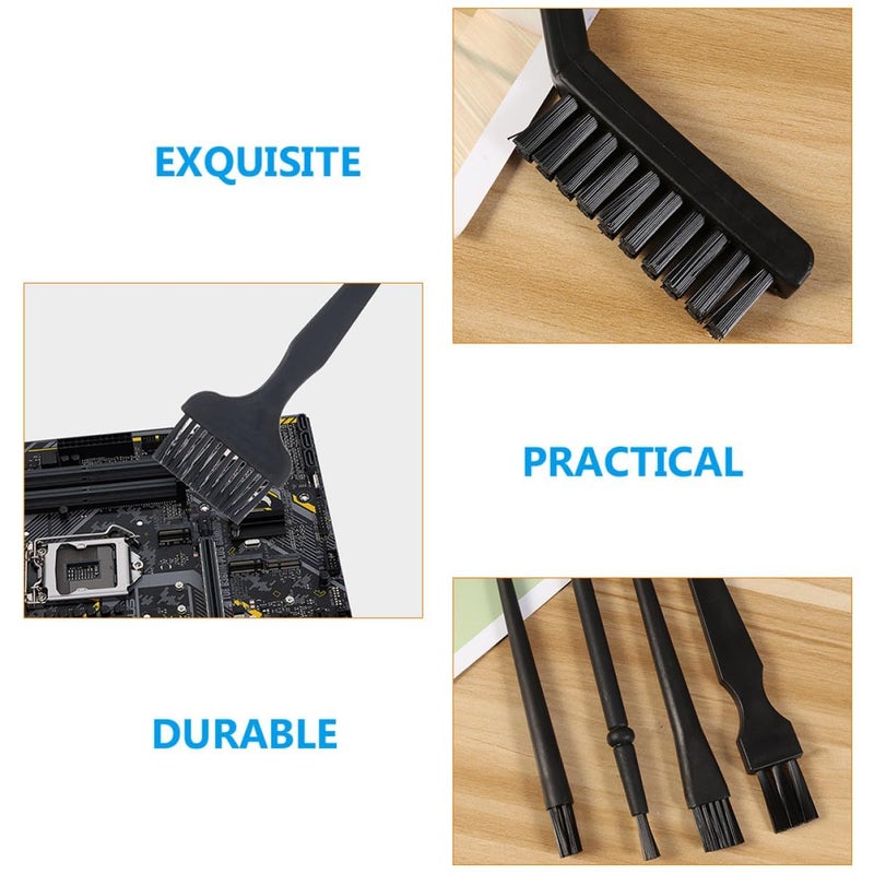 9 Pcs Black Keyboard Cleaning Brush Set Durable Anti Static Tools for Electronic Devices - Image 4