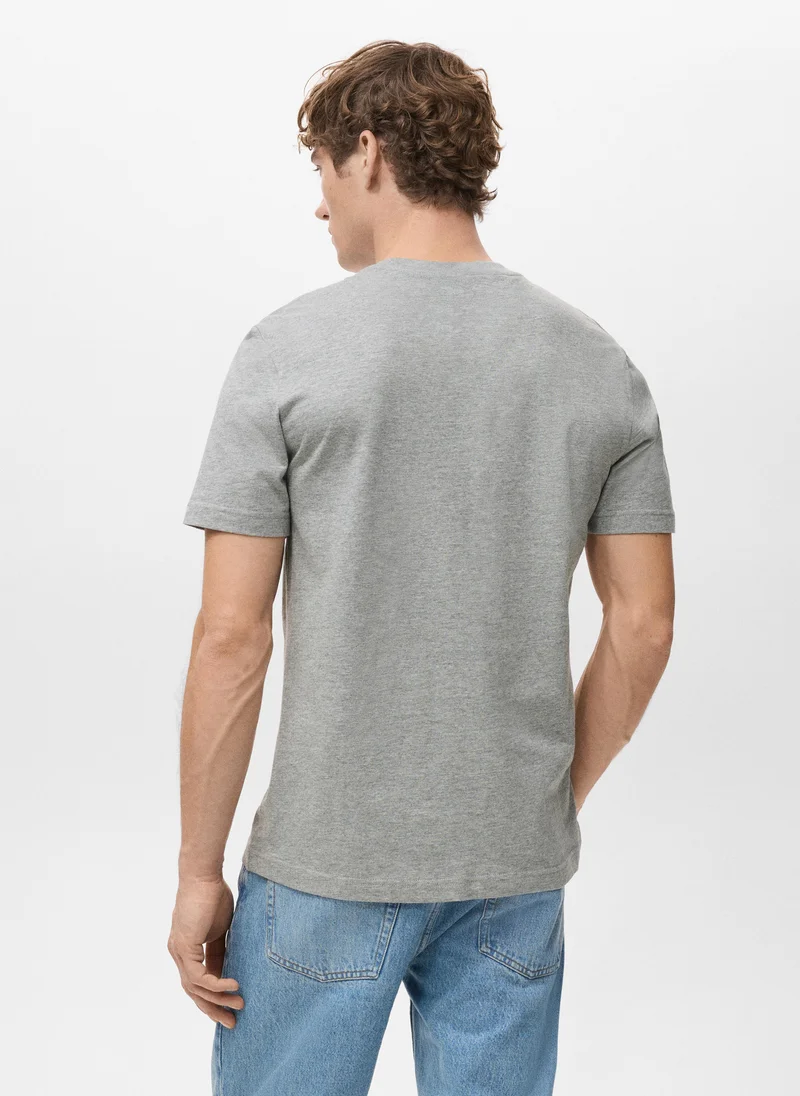 Mango Man 100% cotton slim-fit t-shirt