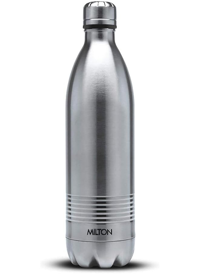 Milton Duo Dlx 750 Double Walled Vacuum Insulated Flask 700 Ml | 24 Oz | 24 Hours Hot And Cold Water Bottle 18/8 Stainless Steel Bpa Free Food Grade Leakproof | Silver  - Image 1