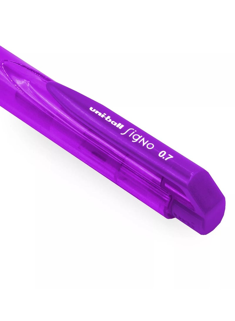 Uniball قلم حبر جل Signo UMN155N قطعة واحدة بحبر بنفسجي - Image 3