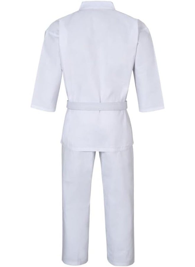 زي كاراتيه مكون من 3 قطع، قطن عالي الجودة، أبيض، مقاس 3 (160) - Image 2