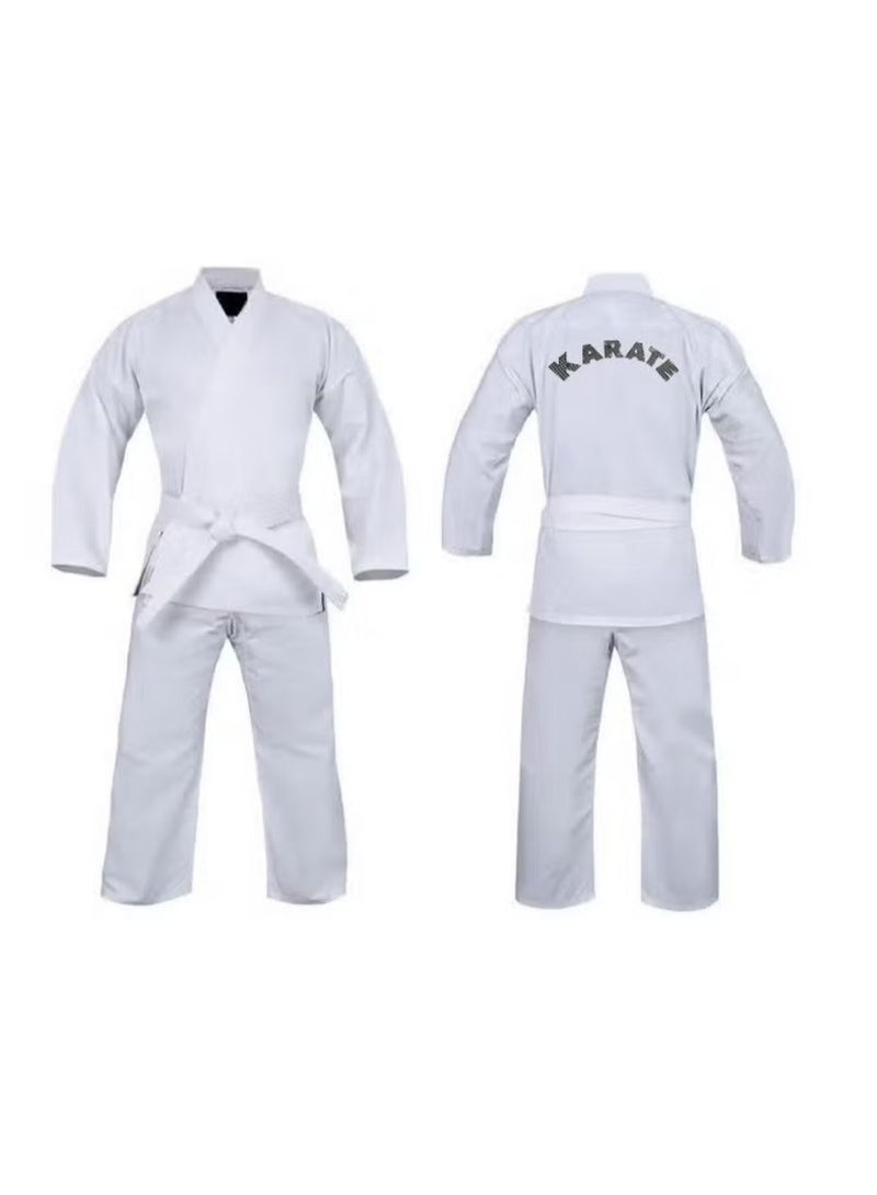 زي كاراتيه مكون من 3 قطع، قطن عالي الجودة، أبيض، مقاس 3 (160) - Image 1