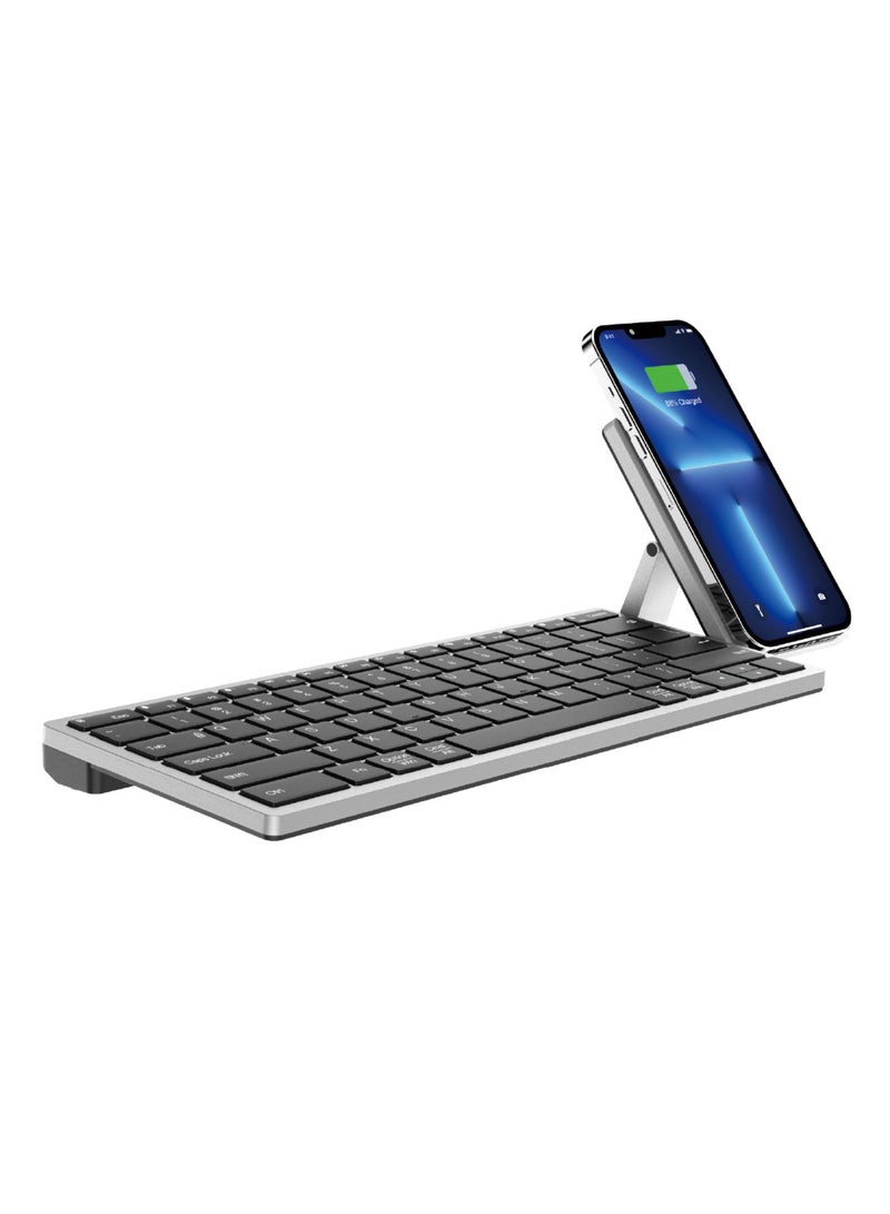 Wireless Keyboard, with Wireless Charger Module (Sync Up to 4 Devices),Tactile Quiet Switches, Backlit Keys, Bluetooth, Type-C, macOS, Windows, Linux, iOS, Android
