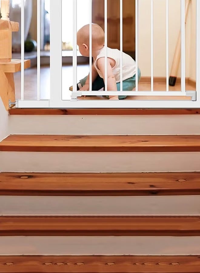 LO.BABY.VE Auto Close Safety Baby Gate, Extra Wide Child Gate, Maximum Suitable For 143 CM, Including 10 CM, 20 CM, 30 CM Extension Rack, Easy Walk Through Durability Dog Gate For Stairs, Doorways - Image 3