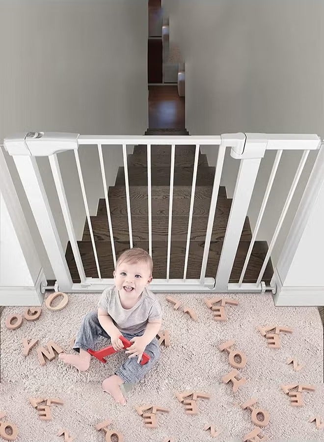 LO.BABY.VE Auto Close Safety Baby Gate, Extra Wide Child Gate, Maximum Suitable For 143 CM, Including 10 CM, 20 CM, 30 CM Extension Rack, Easy Walk Through Durability Dog Gate For Stairs, Doorways - Image 4