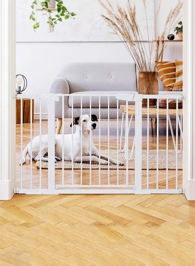 LO.BABY.VE Auto Close Safety Baby Gate, Extra Wide Child Gate, Maximum Suitable For 143 CM, Including 10 CM, 20 CM, 30 CM Extension Rack, Easy Walk Through Durability Dog Gate For Stairs, Doorways - Image 5