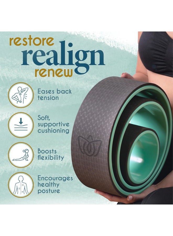 Florensi Back Roller - Back Stretcher, Back Cracker, Yoga Wheel, Deep Tissue Massager - for Back Pain Relief, Back Cracking, Yoga Stretching, Trigger Point Therapy - Foam Padded Rollers - Image 3