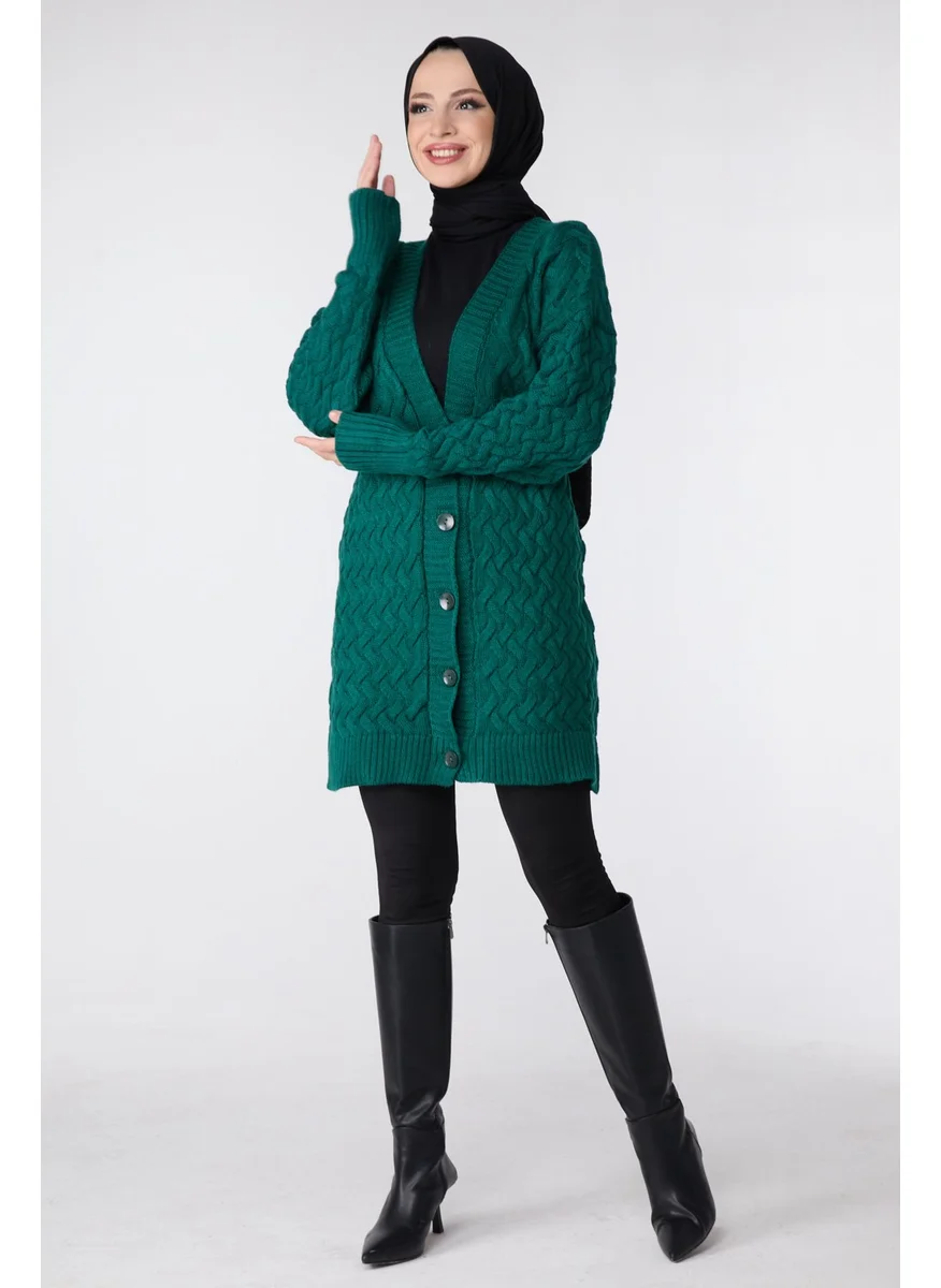 Tofisa 23790-ZUMRUT Knitwear Cardigan