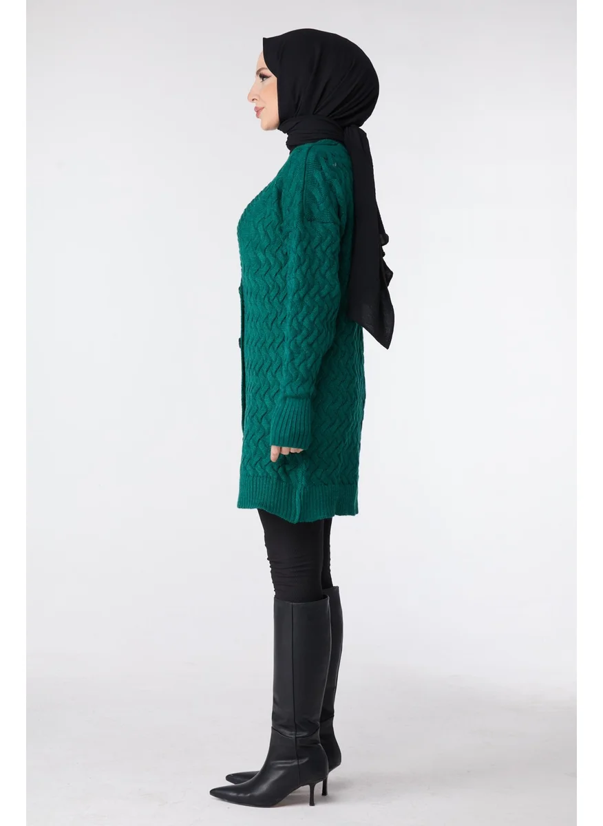 Tofisa 23790-ZUMRUT Knitwear Cardigan