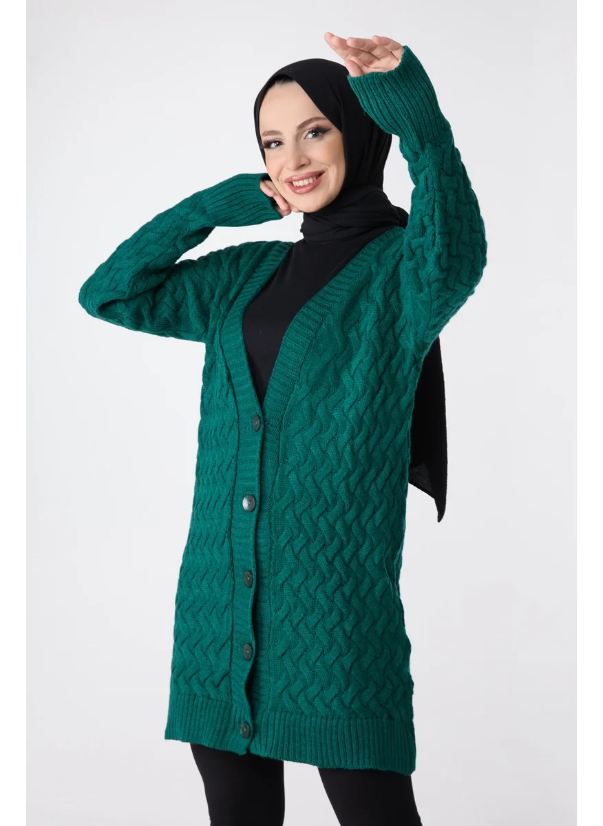 Tofisa 23790-ZUMRUT Knitwear Cardigan