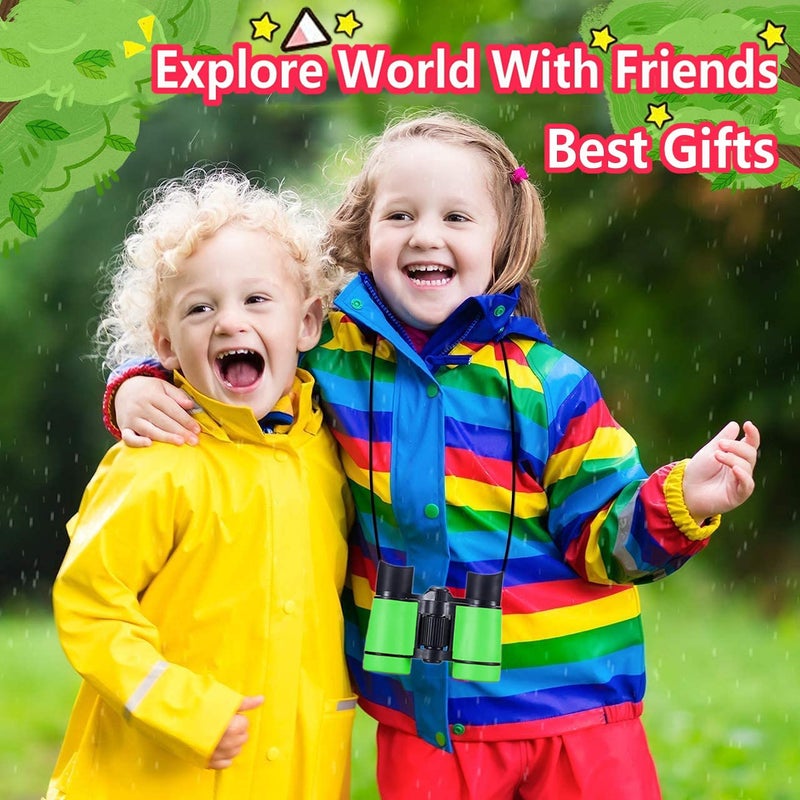 ARTOMIDE Kids Binoculars Best Gifts for 3-12 Years Boys Girls High-Resolution Optics Shockproof Mini Compact Binocuolar Toys Folding Small Telescope for Bird Watching Camping Outdoor Play - Image 5