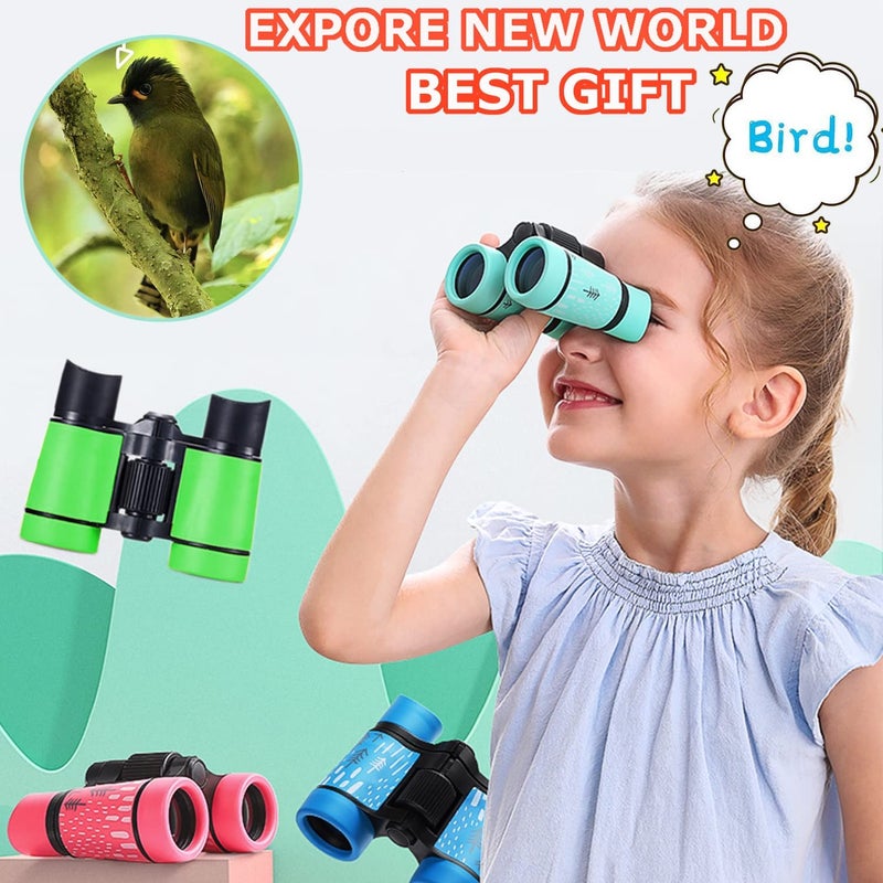 ARTOMIDE Kids Binoculars Best Gifts for 3-12 Years Boys Girls High-Resolution Optics Shockproof Mini Compact Binocuolar Toys Folding Small Telescope for Bird Watching Camping Outdoor Play - Image 2