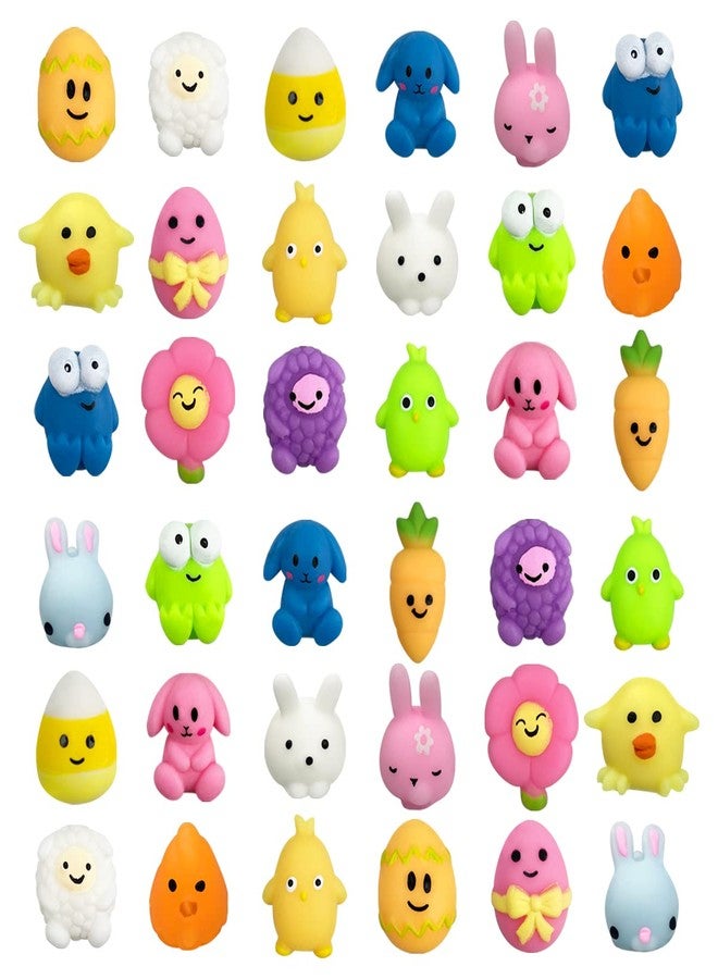 Jofan 36 PCS Easter Mochi Squishy Toys Stress Relief Squishies for Kids Boys Girls Toddlers Easter Basket Stuffers Egg Fillers Gifts Party Favors - Image 1