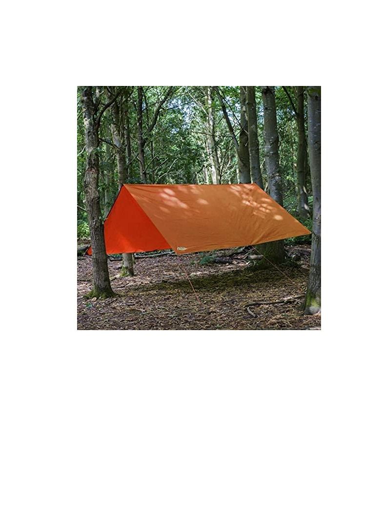 Waterproof Ground Cover Tent Shelter Dust-proof Rain Cover Tarpaulin Sheet (24 x 24, ORANGE) - Image 2