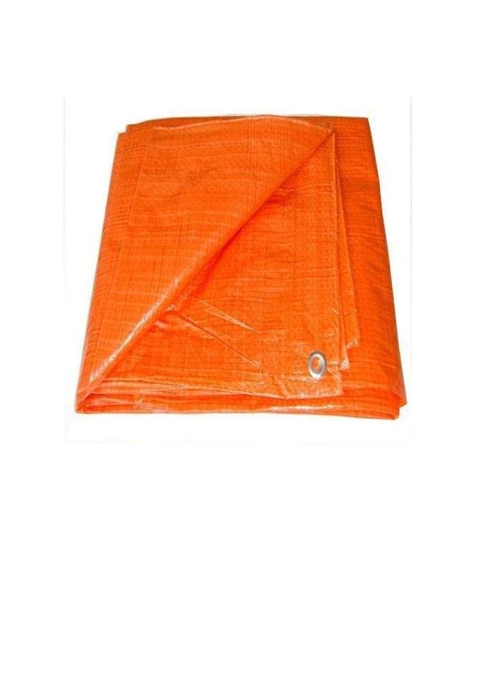 Waterproof Ground Cover Tent Shelter Dust-proof Rain Cover Tarpaulin Sheet (24 x 24, ORANGE) - Image 1