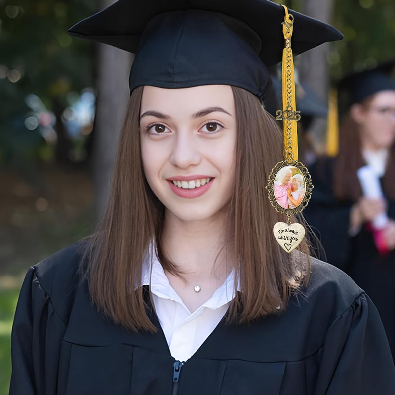 Fairooth 4 Pcs Graduation Cap Tassel Photo Charm Personalized Graduation Caps Present Class of 2025 Grad Cap Decorations Memorial DIY Tassel Gifts for Grad Caps Gown Class of 2025 Ceremony - Image 4