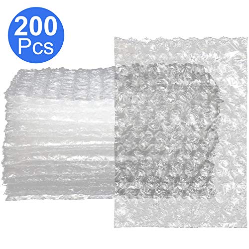 APACALI 200 PCS Clear Bubble Pouches Bags 4x6 inch, Protective Bubble Pouch, Double Walled Flush Cut Thickening Shockproof Foam Wrap Bags for Cushioning, Packing, Shipping, Moving and Storage - Image 2