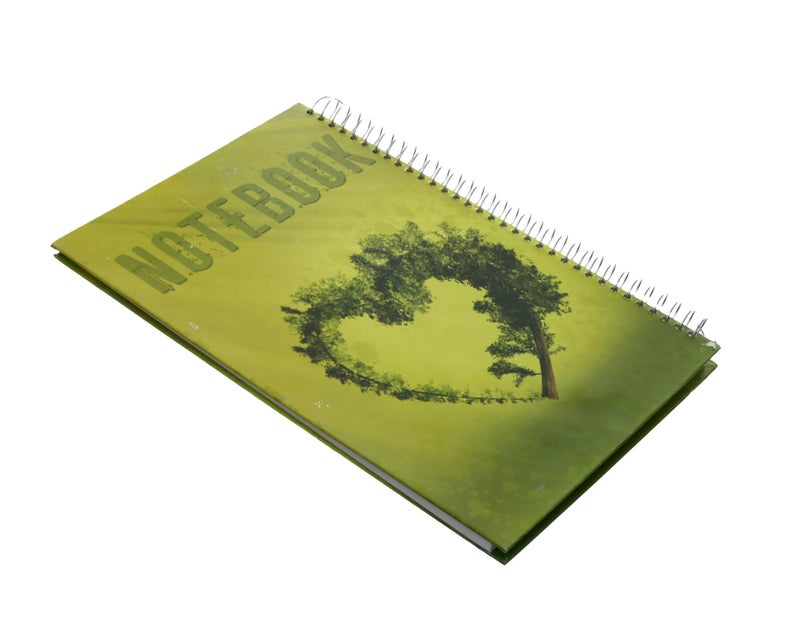 Extra Line University Notebook Spiral Wire 120 Pages Heart Shape Green Hard Cover A4 notebook with smooth pages and strong binding green - Image 2