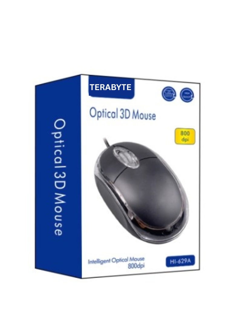 Terabyte Computer Mouse Mini USB Wired Optical Mouse - Image 1