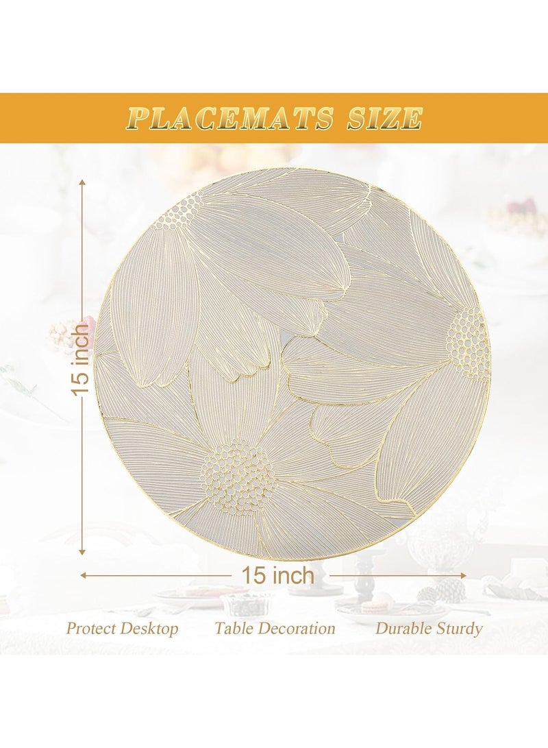 Placemats Set of 6, Heat Resistant Washable Waterproof Oil-Proof Placemats, Wrinkle Free Kitchen Dining Table Mats - Image 5