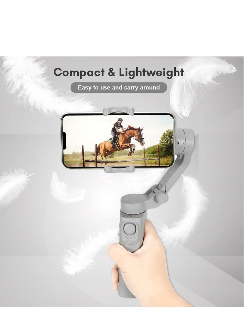 JAJEEK Foldable Gimbal Stabilizer for Smartphone – 3-Axis Phone Gimbal, Shake-Free Vlog Stabilizer, Max. 260g Load, Horizontal & Vertical Modes, Face Zoom, Timelapse, with Mini Tripod – Ideal for Smooth Recording  - Image 2
