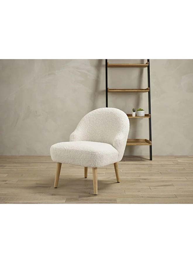 Al Home Timeless Beige Boucle Chair Swedish Wood By Alhome 80x85 cm 