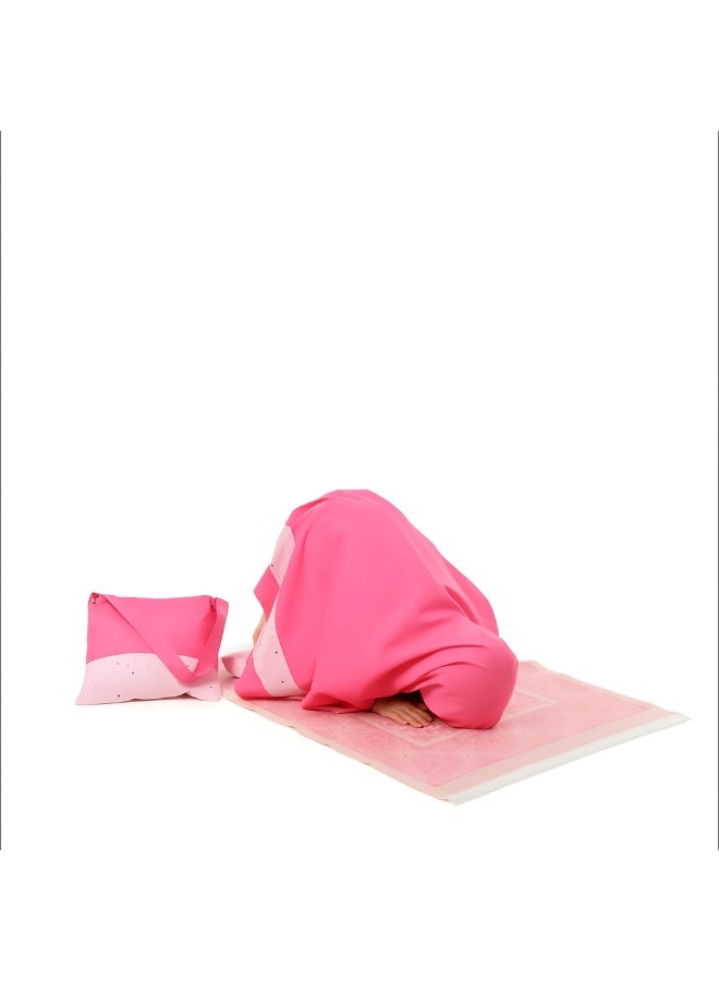 إلانيسا  عمر 4–5 سنوات – فستان صلاة مميز للأطفال مع حقيبة وسجادة صلاة متناسقة، صناعة تركية - Image 3