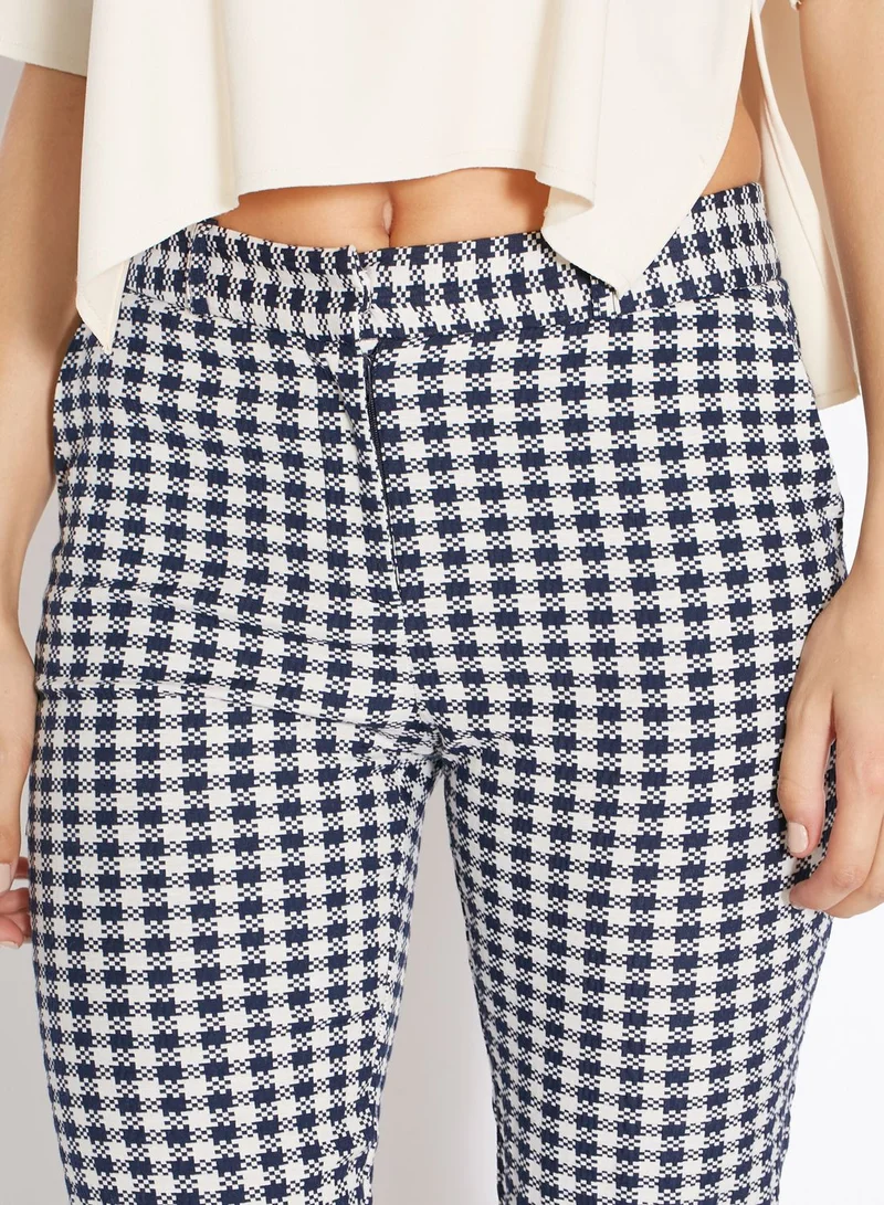 TOPSHOP Gingham Cigarette Pants