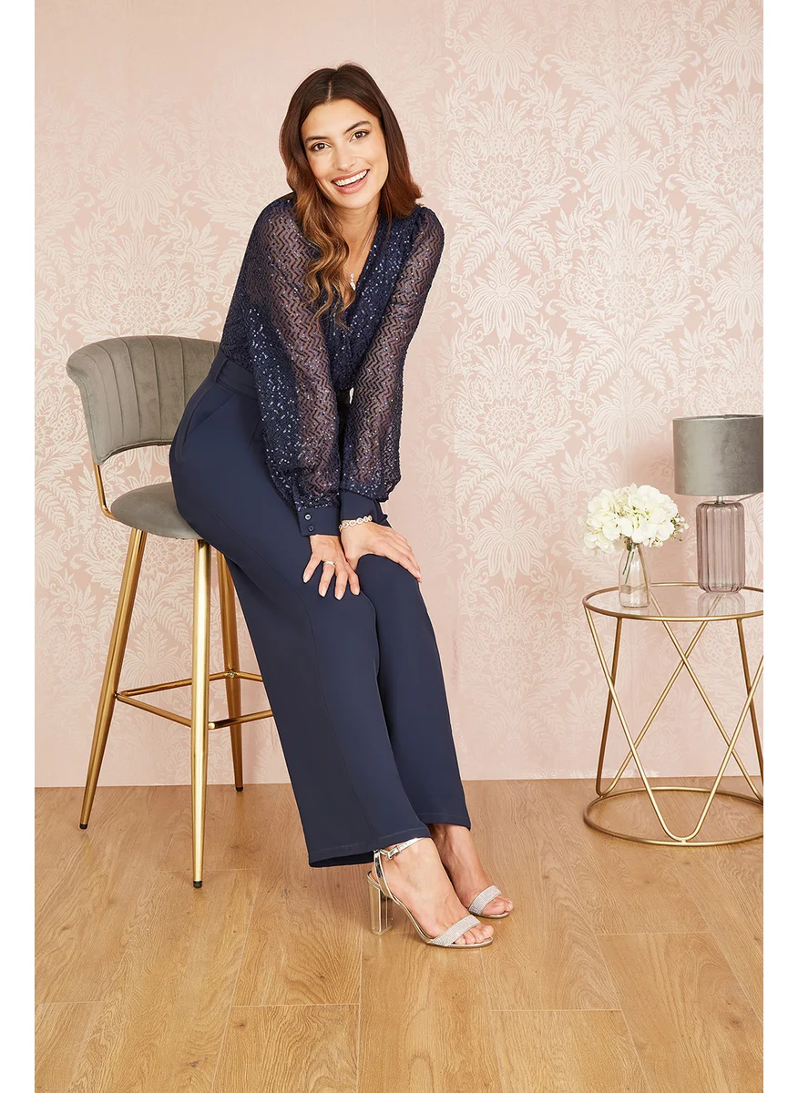 Yumi Sequin Jumpsuit With Long Sleeves