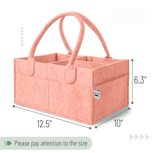 Mr. Pen Mr Pen Baby Diaper Caddy Organizer Coral Nursery Storage Bin and Car Organizer for Diapers and Baby Wipes - Image 3