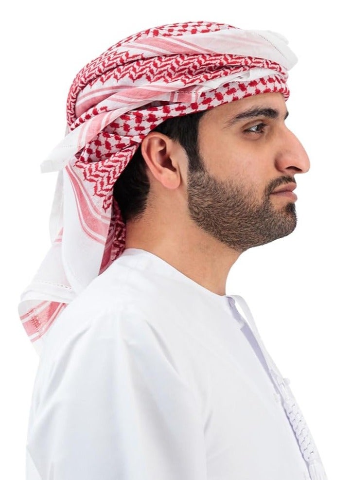 إلترازون Arab Style Shemagh Wrap, Keffiyeh Middle East Desert Scarf, Men’s Arabic Scarves, Neck & Face Headwear Arabian Costume Accessories Cultural Elegance Versatile Fashion - Image 1