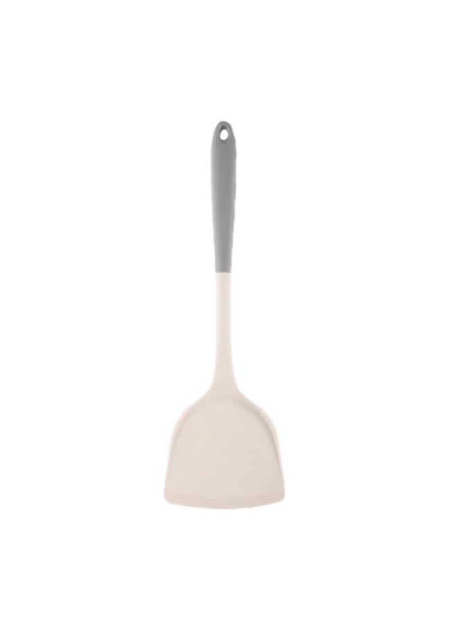 3-Piece Silicone Kitchen Utensil Set for Non-Stick Cookware, High Heat Resistant - Cream/Grey - Image 5