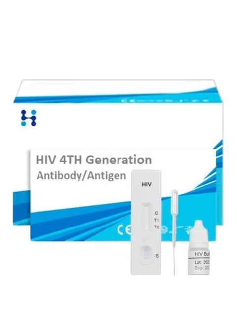 Rapid HIV 4th test device, 4th Generation HIV Antibody/Antigen Combo, highly accurate in detecting antibodies. A comprehensive rapid test kit for the detection of HIV 1/2/0 antigens and antibodies. This device provides a reliable health screening for early and easy diagnosis. It is ideal for at-home testing for HIV using a home HIV test strip, offering a quick HIV home test with rapid results. It features an affordable, self-use test with high accuracy and ease of use. The HIV 1/2/0 test device is an effective and quick solution for AIDS detection at home.