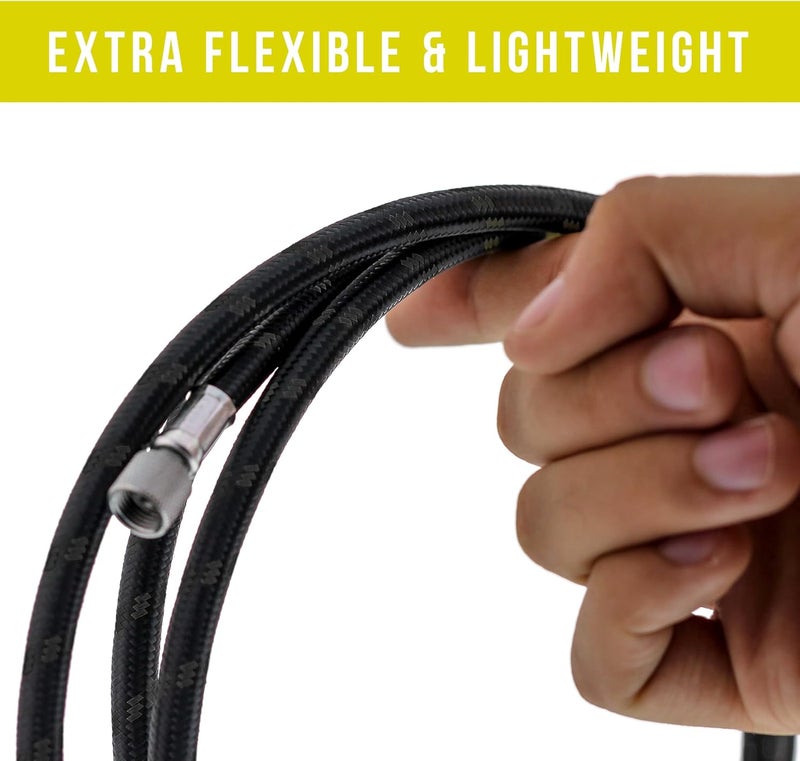 Master Airbrush Premium 6 Foot Nylon Braided Airbrush Hose with 1/8" and 1/4" Fittings - Image 4
