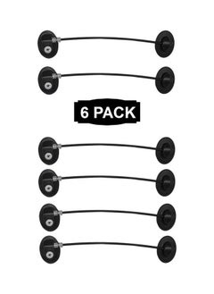 Y&D 6-Piece Refrigerator Door Locks With 4 keys Black  - Image 1