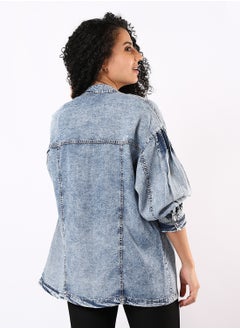 Coctail 5634-jeans jacket-Light blue  - Image 3