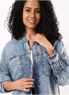 Coctail 5634-jeans jacket-Light blue  - Image 4