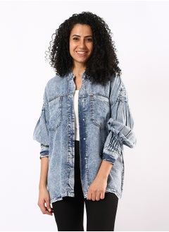 Coctail 5634-jeans jacket-Light blue  - Image 1